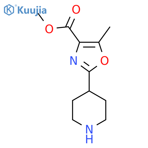 Methyl 5-methyl-2-(piperidin-4-yl)-1,3-oxazole-4-carboxylate structure