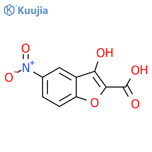 2-Benzofurancarboxylic acid, 3-hydroxy-5-nitro- structure