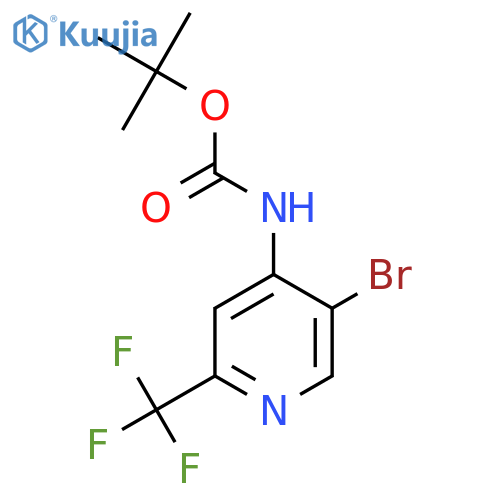 Tert-Butyl (5-bromo-2-(trifluoromethyl)pyridin-4-yl)carbamate structure