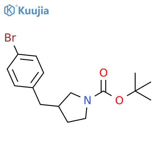 tert-butyl
3-[(4-bromophenyl)methyl]pyrrolidine-1-carboxyla
te structure