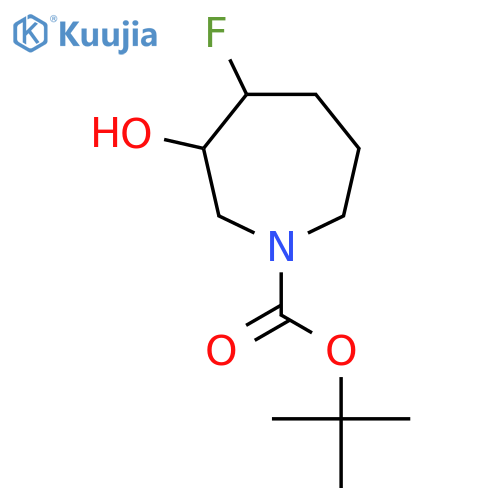 Tert-Butyl 4-fluoro-3-hydroxyazepane-1-carboxylate structure