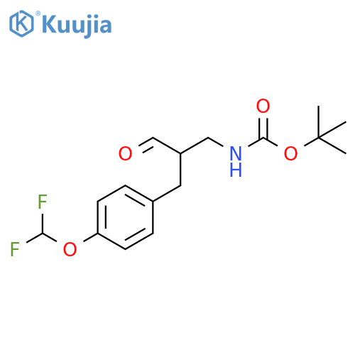 Carbamic acid, N-[3-[4-(difluoromethoxy)phenyl]-2-formylpropyl]-, 1,1-dimethylethyl ester structure