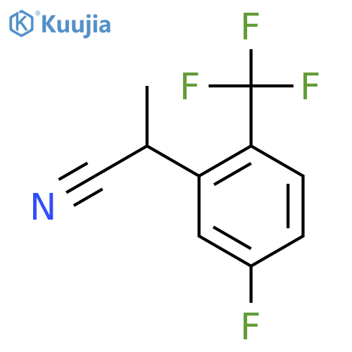 2-[5-Fluoro-2-(trifluoromethyl)phenyl]propanenitrile structure