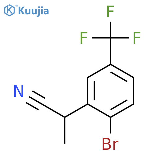 2-[2-Bromo-5-(trifluoromethyl)phenyl]propanenitrile structure