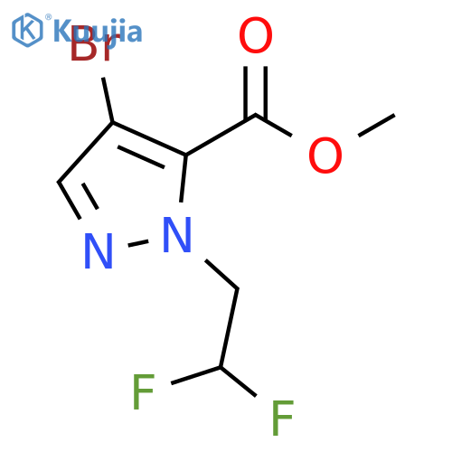 methyl 4-bromo-1-(2,2-difluoroethyl)-1H-pyrazole-5-carboxylate structure