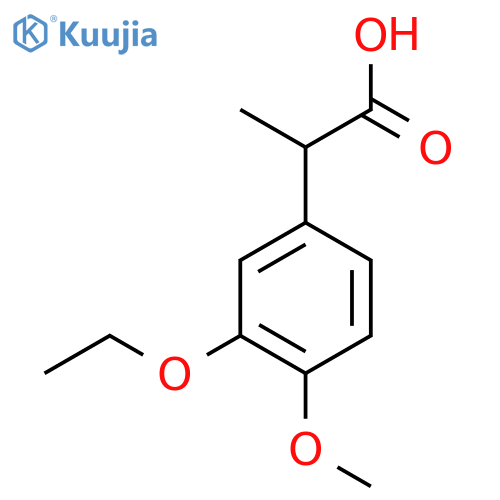 2-(3-Ethoxy-4-methoxyphenyl)propanoic acid structure