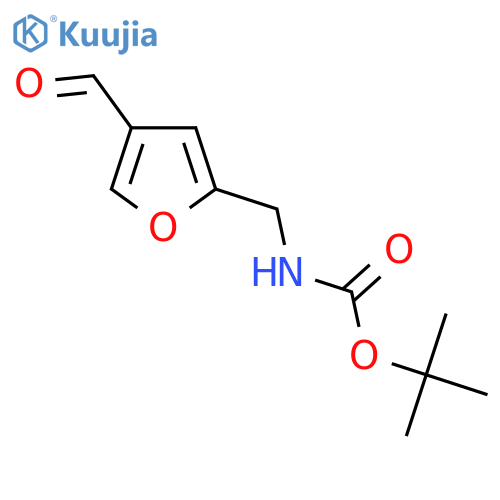 tert-Butyl N-[(4-formylfuran-2-yl)methyl]carbamate structure
