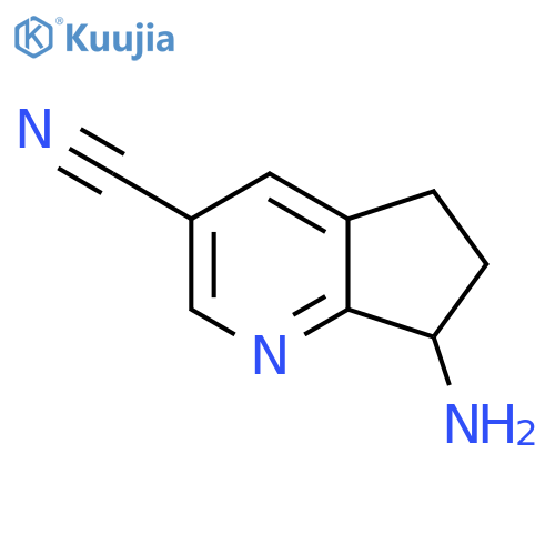7-Amino-6,7-dihydro-5H-cyclopenta[B]pyridine-3-carbonitrile structure