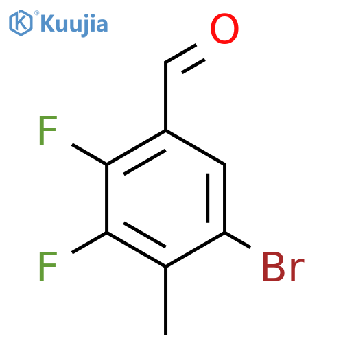 5-Bromo-2,3-difluoro-4-methylbenzaldehyde structure