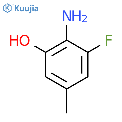 2-Amino-3-fluoro-5-methylphenol structure