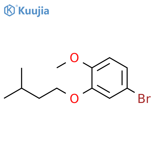 Benzene, 4-bromo-1-methoxy-2-(3-methylbutoxy)- structure
