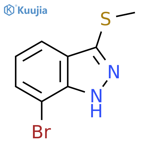 7-Bromo-3-(methylthio)-1H-indazole structure