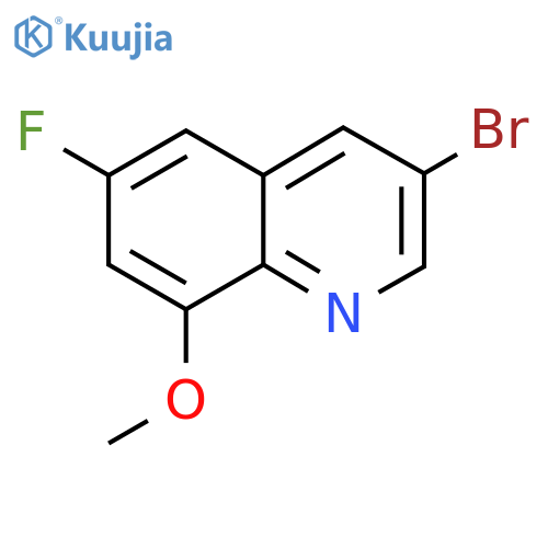 3-Bromo-6-fluoro-8-methoxyquinoline structure