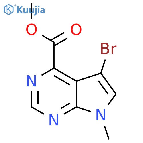 Methyl 5-bromo-7-methyl-7H-pyrrolo[2,3-D]pyrimidine-4-carboxylate structure