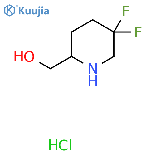 (5,5-Difluoropiperidin-2-yl)methanol hydrochloride structure