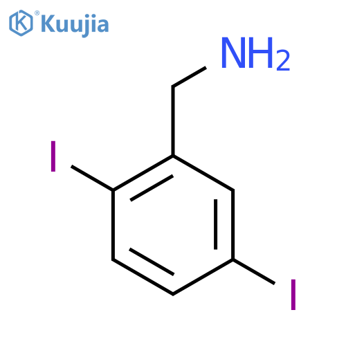 (2,5-Diiodophenyl)methanamine structure