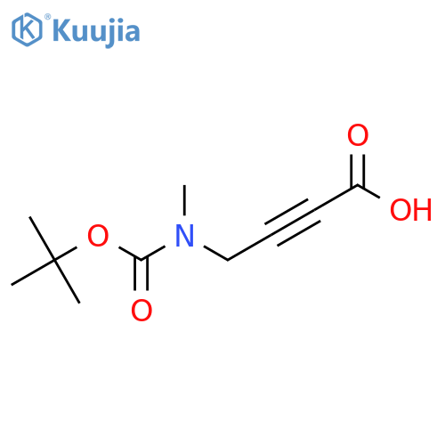 4-{[(Tert-butoxy)carbonyl](methyl)amino}but-2-ynoic acid structure