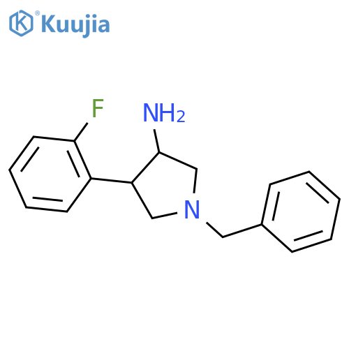 1-Benzyl-4-(2-fluorophenyl)pyrrolidin-3-amine structure