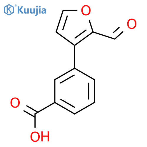 3-(2-Formylfuran-3-YL)benzoic acid structure