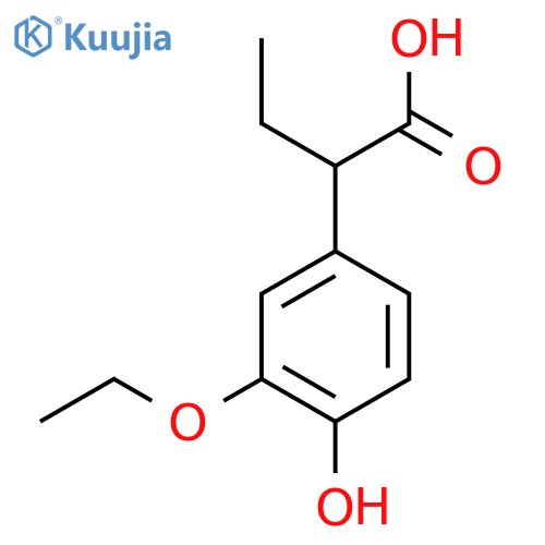 2-(3-Ethoxy-4-hydroxyphenyl)butanoic acid structure