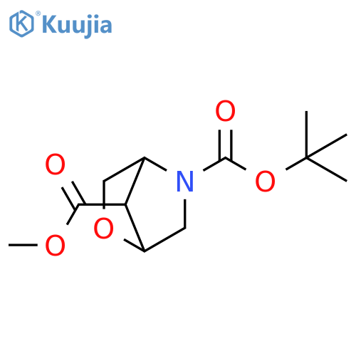 5-tert-butyl 7-methyl 2-oxa-5-azabicyclo[2.2.1]heptane-5,7-dicarboxylate structure