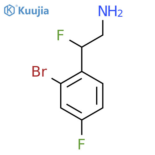 2-(2-Bromo-4-fluorophenyl)-2-fluoroethan-1-amine structure