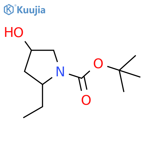 tert-Butyl 2-ethyl-4-hydroxypyrrolidine-1-carboxylate structure