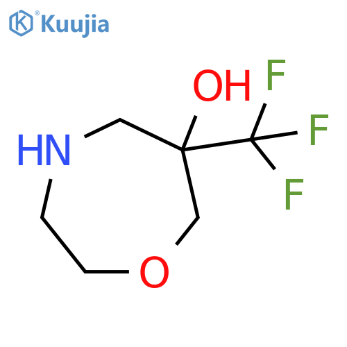 6-(trifluoromethyl)-1,4-oxazepan-6-ol structure