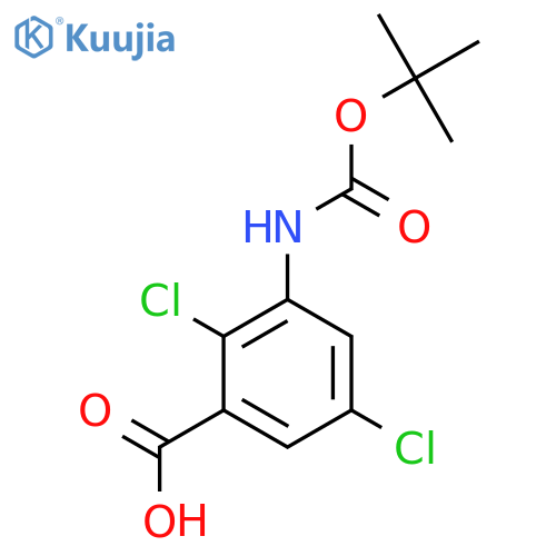 3-{[(Tert-butoxy)carbonyl]amino}-2,5-dichlorobenzoic acid structure