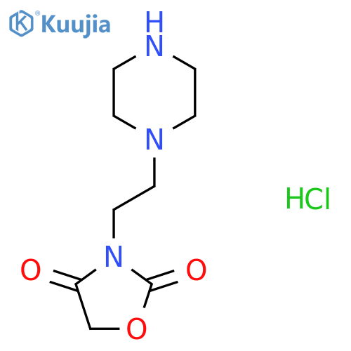 3-(2-(Piperazin-1-yl)ethyl)oxazolidine-2,4-dione hydrochloride structure