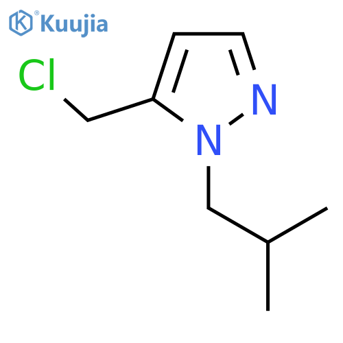 5-(chloromethyl)-1-(2-methylpropyl)-1H-pyrazole structure