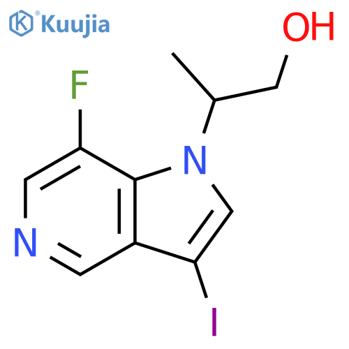 2-(7-Fluoro-3-iodo-1H-pyrrolo[3,2-c]pyridin-1-yl)propan-1-ol structure
