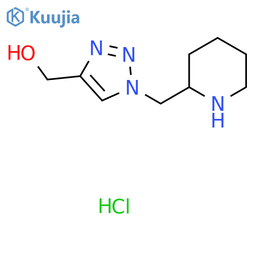 (1-(Piperidin-2-ylmethyl)-1H-1,2,3-triazol-4-yl)methanol hydrochloride structure