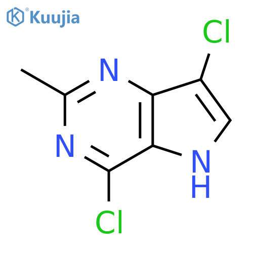 4,7-Dichloro-2-methyl-5H-pyrrolo[3,2-d]pyrimidine structure