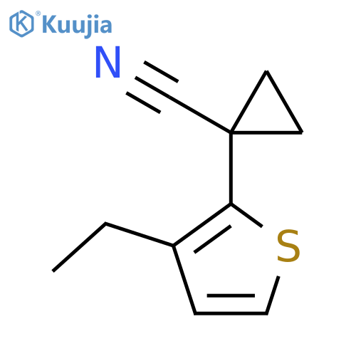 1-(3-Ethylthiophen-2-yl)cyclopropane-1-carbonitrile structure