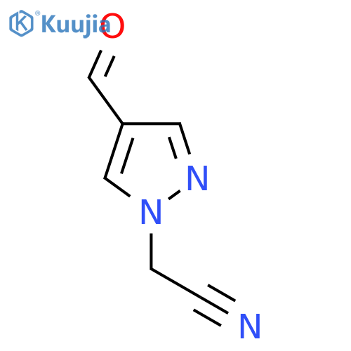 2-(4-Formyl-1H-pyrazol-1-yl)acetonitrile structure