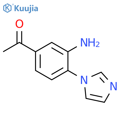 1-[3-amino-4-(1H-imidazol-1-yl)phenyl]ethanone structure