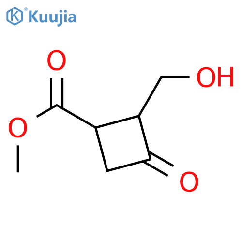 methyl 2-(hydroxymethyl)-3-oxocyclobutane-1-carboxylate structure