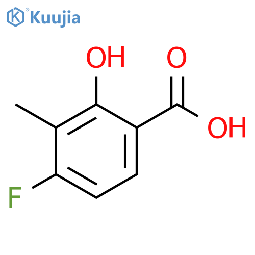 Benzoic acid, 4-fluoro-2-hydroxy-3-methyl- structure