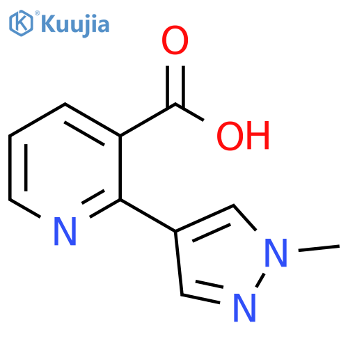 3-Pyridinecarboxylic acid, 2-(1-methyl-1H-pyrazol-4-yl)- structure