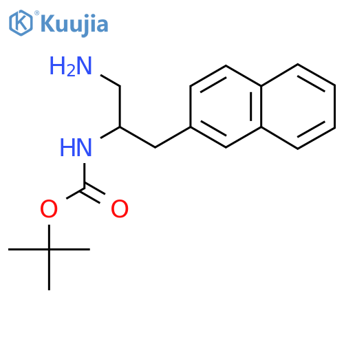 tert-butyl N-[1-amino-3-(naphthalen-2-yl)propan-2-yl]carbamate structure
