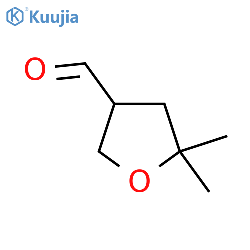 5,5-Dimethyltetrahydrofuran-3-carbaldehyde structure