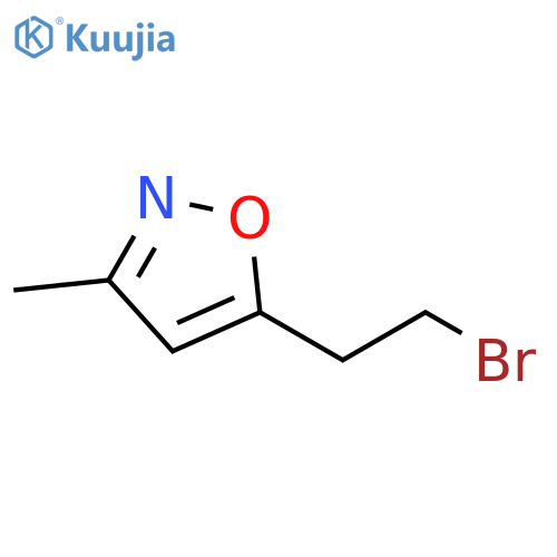 5-(2-bromoethyl)-3-methyl-1,2-oxazole structure