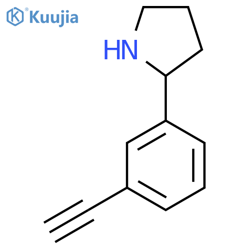 2-(3-ethynylphenyl)pyrrolidine structure