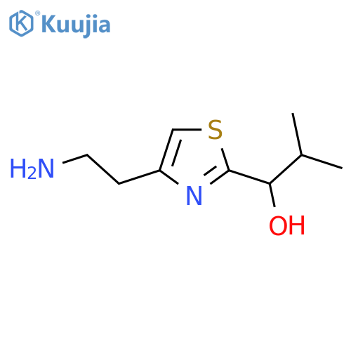 1-[4-(2-Aminoethyl)-1,3-thiazol-2-yl]-2-methylpropan-1-ol structure