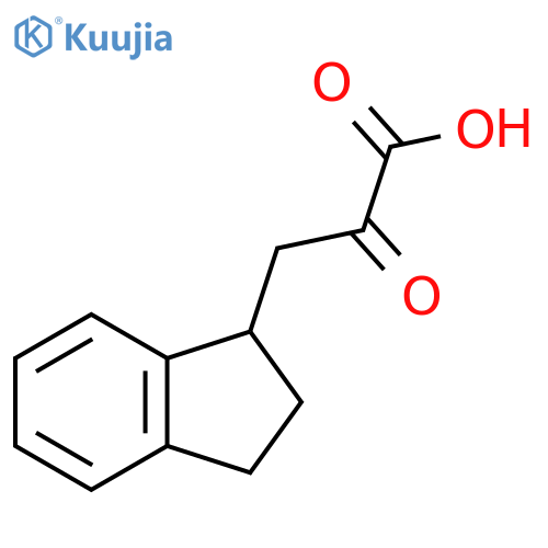 3-(2,3-dihydro-1H-inden-1-yl)-2-oxopropanoic acid structure