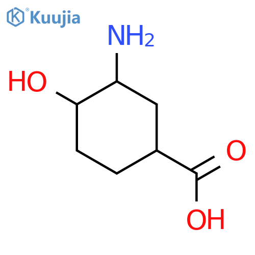 3-Amino-4-hydroxycyclohexane-1-carboxylic acid structure