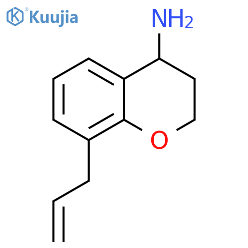 2H-1-Benzopyran-4-amine, 3,4-dihydro-8-(2-propen-1-yl)- structure