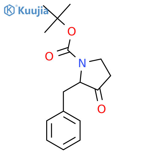Tert-butyl 2-benzyl-3-oxopyrrolidine-1-carboxylate structure
