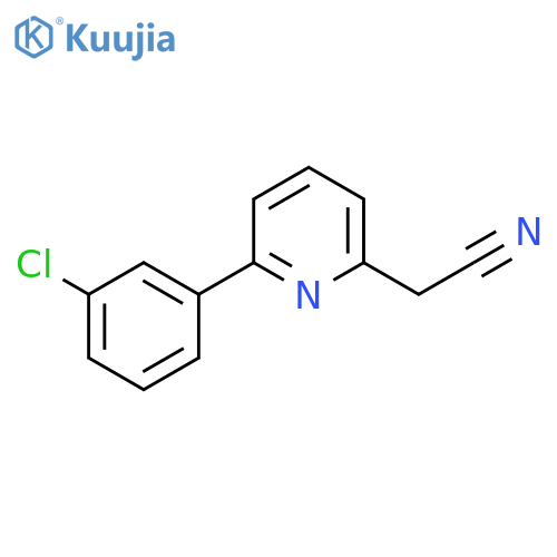 2-6-(3-Chlorophenyl)pyridin-2-Ylacetonitrile structure